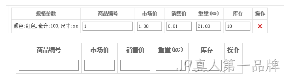 商品规格