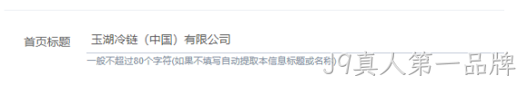 首页标题设置