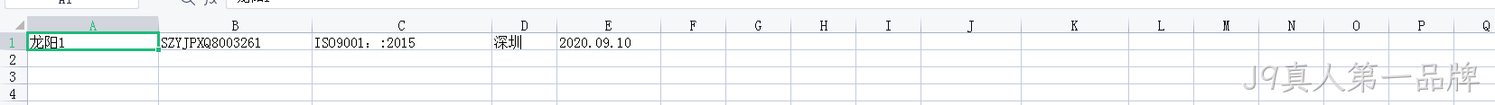 待导入Excel