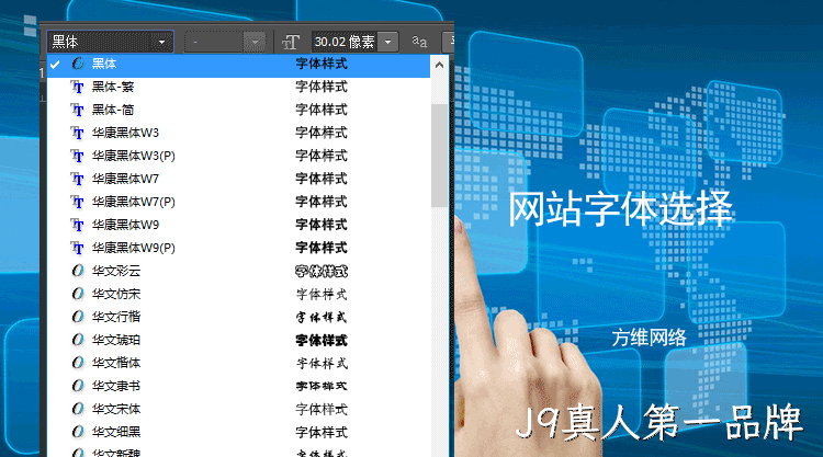网站字体